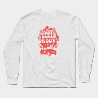 Feeling Groovy: Retro Heart, Car & Girl Long Sleeve T-Shirt